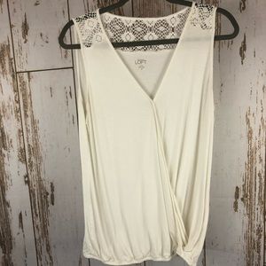Loft Petite Faux Wrap Blouse, Size LP. In excellent condition!